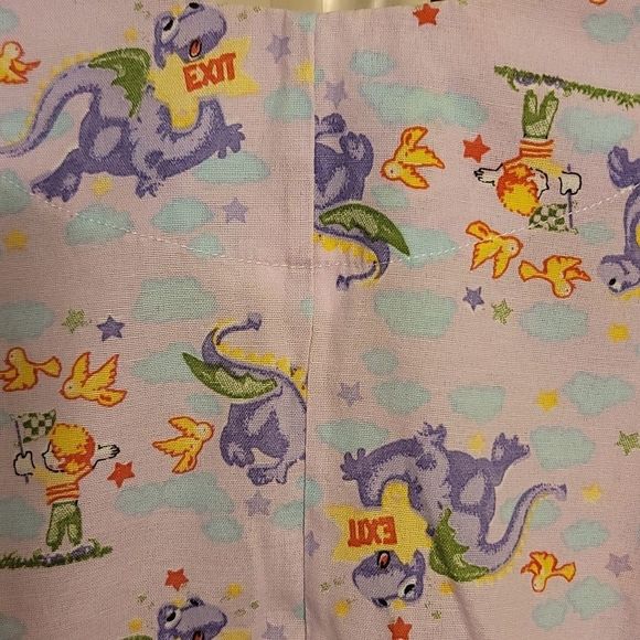 Elsie of Miami,lavender pink Dino, 2 lg pockets,Tapered back string belt. - Picture 8 of 8